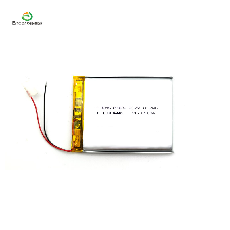 باتری لیتیوم پلیمری 504050 3.7 ولت 1000mah lipo JST برای دستگاه تعویض قابل حمل با UL