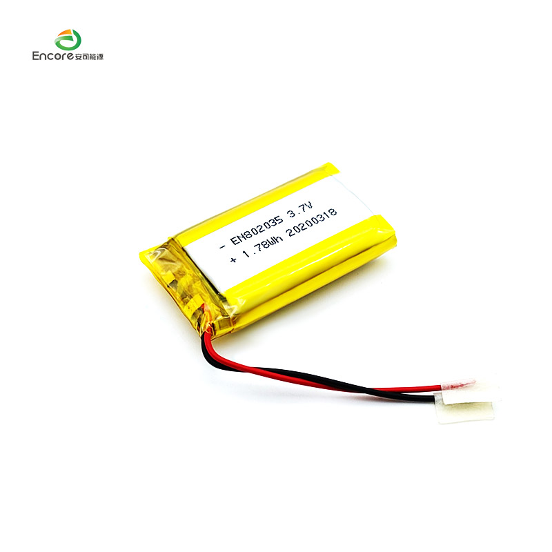 باتری لی پلیمری 802035 3.7 ولت 480mah